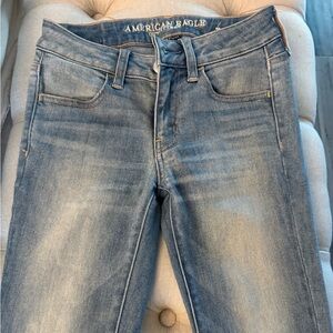 American Eagle Outfitters Light Blue Straight Leg Jeans